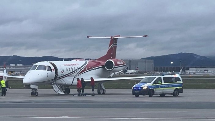 Ambulans uçağı, Almanya'dan 4 Türk hasta için havalandı