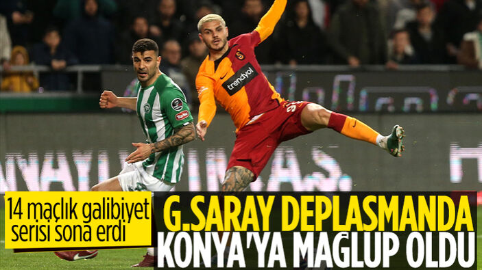 Konyaspor, Galatasaray'ı oğlu dakika golüyle mağlup etti