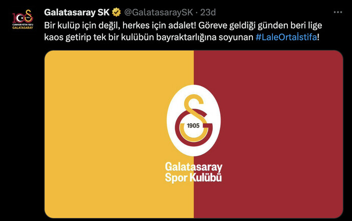 Galatasaray'dan Lale Orta yönetimi sonrası Fenerbahçe-Beşiktaş derbisi
