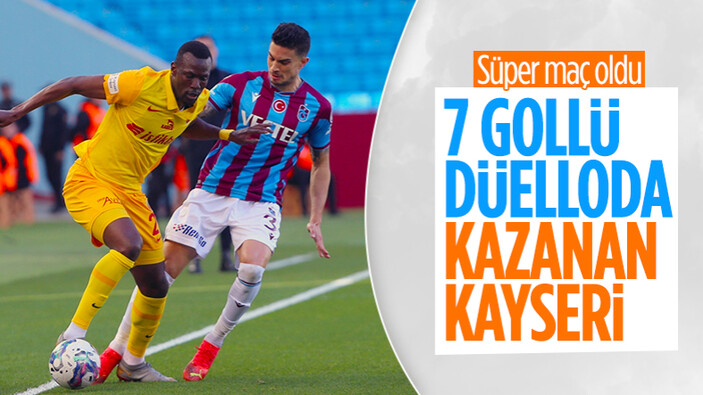 Trabzonspor, Kayserispor'a mağlup oldu