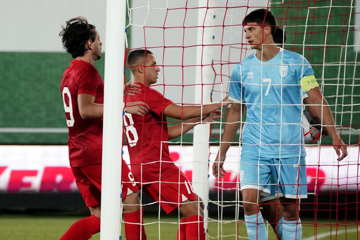 Ümit Milli Futbol Takımı, San Marino'yu üstün başarı ile yendi